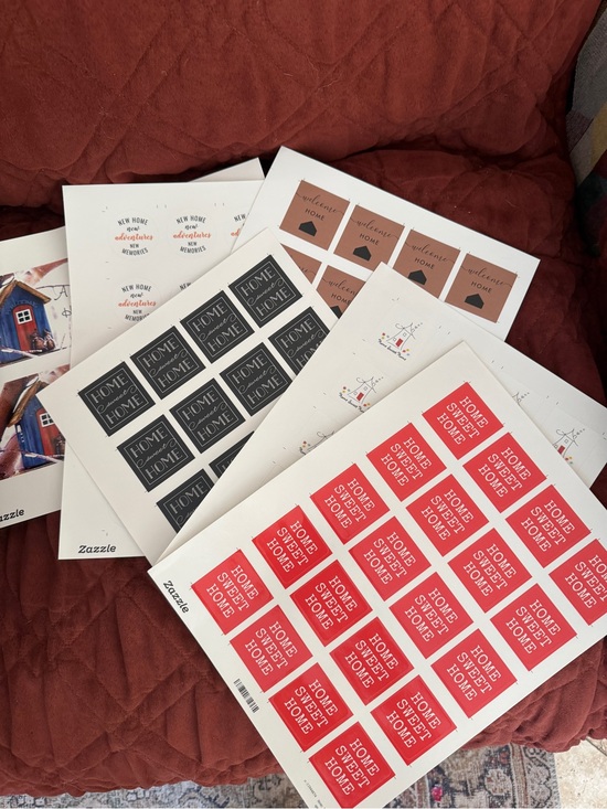 Other - Red "Home Sweet Home" Sticker Sheet - Home Design
